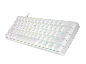 HK GAMING GK61 Mechanical Gaming Keyboard | 61 Keys RGB Backlit for Pc/Mac ( White, Gateron Optical Blue)