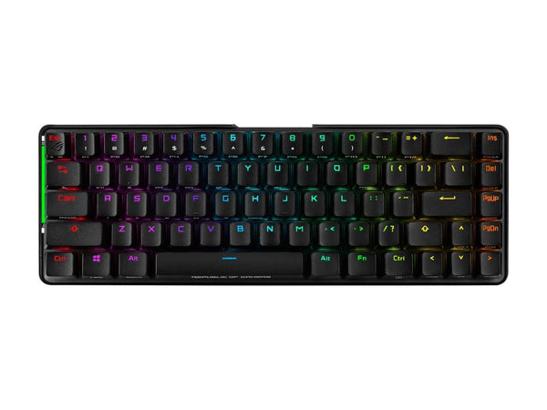 ROG Falchion NX Gaming Keyboard - Wired/Wireless Connectivity - RF - 2.40 Ghz - USB 2.0 Interface - RGB LED - 68 Key - PC - Mechanical Keyswitch - Black