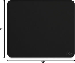 Large Gaming Mouse Mat/Pad - Stealth Edition - Stitched Edges, Black Cloth Mousepad | 11