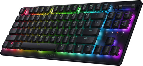 Deathstalker V2 Pro TKL Wireless Gaming Keyboard: Low Profile Optical Switches Linear Red - Hyperspeed Wireless & Bluetooth - Chroma RGB - up to 200 Hr Battery - Snap Tap