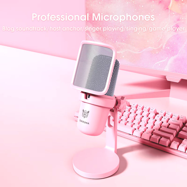 M630 USB Microphone with One Click Mute Button Desktop Mic Wired Mic for PC PS5/4 Mixer Gaming MIC