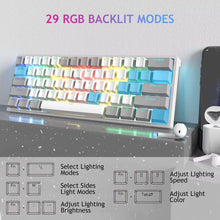 RGB 60 Percent Wired Gaming Mechanical Keyboard Mini Compact USB Hot-Swappable Keyboards with Brown Switches for PC Laptop