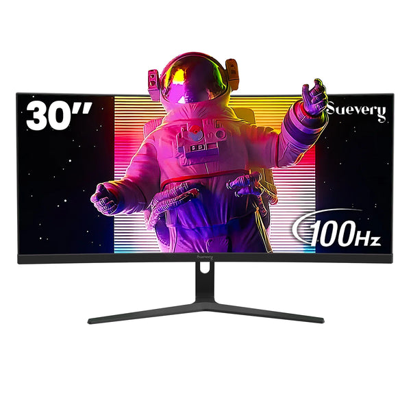 30" 100Hz Ultrawide Curved Computer Monitor, WFHD 2560*1080P,1500R,21:9, 99% Srgb with AMD Freesync, DP & HDMI Port, Black