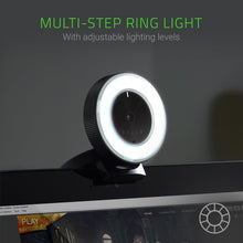 Kiyo Streaming Webcam: 1080P 30 FPS / 720P 60 FPS - Ring Light W/Adjustable Brightness - Built-In Microphone - Advanced Autofocus