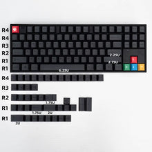 Minimalist Black Keycaps PBT Cherry Profile 61/71/64/68/84/96/980/87/104 Keycap Set