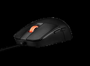 ROG Strix Impact III Gaming Mouse, Semi-Ambidextrous, Wired, Lightweight, 12000 DPI Sensor, 5 Programmable Buttons, Replaceable Switches, Paracord Cable, FPS Gaming Mouse, Black