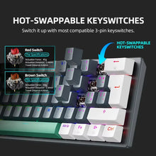 K500-B61W Wireless Mechanical Keyboard 60% ANSI Layout Hot-Swappable Tri-Mode RGB Wireless Gaming Keyboard for Gamer