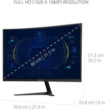 VX3218-PC-MHD 32 Inch Curved 1080P 1Ms 180Hz Gaming Monitor with Freesync Premium, Eye Care, HDMI and Display Port