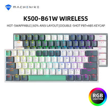 K500-B61W Wireless Mechanical Keyboard 60% ANSI Layout Hot-Swappable Tri-Mode RGB Wireless Gaming Keyboard for Gamer