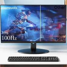 27 Inch Monitor - 1080P, VA Panel, Full HD, Frameless, 100Hz, Freesync, Built-In Speakers,For Working and Gaming, Low Blue Light, Flicker Free, HDMI, VESA Mountable, Tilt -Black