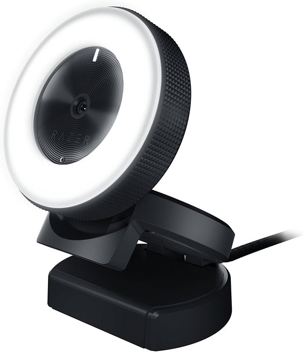 Kiyo Streaming Webcam: 1080P 30 FPS / 720P 60 FPS - Ring Light W/Adjustable Brightness - Built-In Microphone - Advanced Autofocus