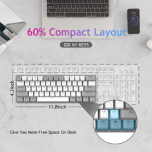 RGB 60 Percent Wired Gaming Mechanical Keyboard Mini Compact USB Hot-Swappable Keyboards with Brown Switches for PC Laptop