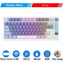 M75  ROYAL KLUDGE 2.4G Wireless/Bluetooth/Usb-C Mechanical Keyboard 81Keys RGB Hot-Swappable Gasket Gamer Keyboard with Screen