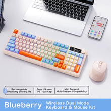 M96 Bluetooth Keyboard Wireless  Screen Gaming Keyboard,Electronic Screen, Multi-Device Connection,Ergonomics Gaming