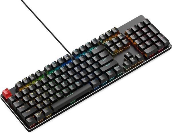 Custom Gaming Keyboard - GMMK 100% Percent Full Size - USB Wired Mechanical Keyboard - RGB Hot Swappable Switches & Keycaps - Black Metal Top Plate