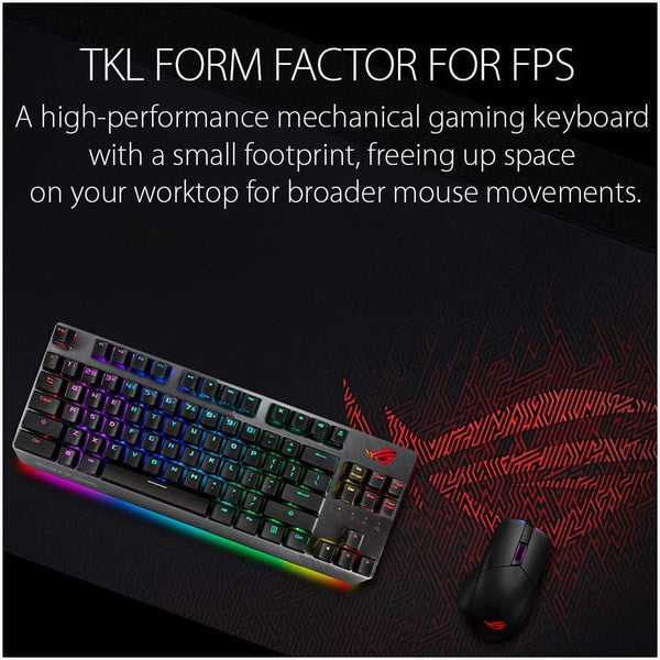 RGB Mechanical Gaming Keyboard - ROG Strix Scope TKL | Cherry MX Brown Switches | 2X Wider Ctrl Key for FPS Precision | Gaming Keyboard for PC, Black