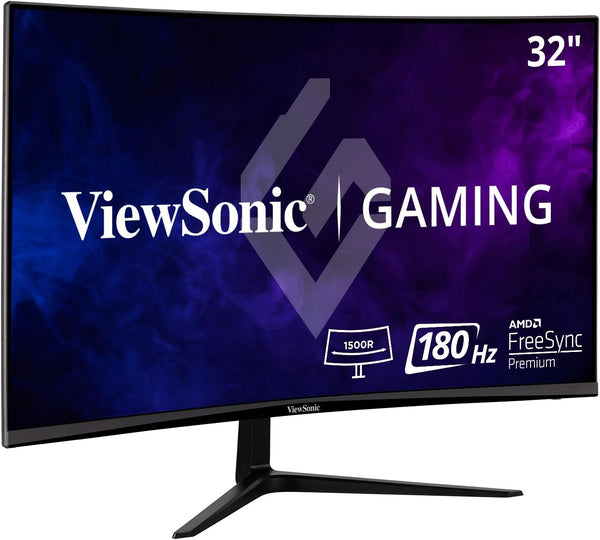 VX3218-PC-MHD 32 Inch Curved 1080P 1Ms 180Hz Gaming Monitor with Freesync Premium, Eye Care, HDMI and Display Port