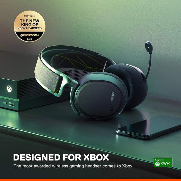 Arctis 9X Wireless Gaming Headset Integrated-Xbox Wireless Bluetooth 20+ Hour Battery Life for Xbox One and Series X