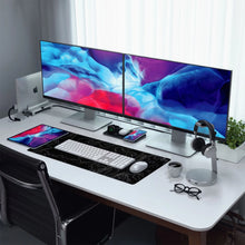 Topographic Large Gaming Mouse Pad, Extended XL Computer Mousepad with Stitched Edges and Non-Slip Rubber Base, 31.5X11.8 Inch, 1Lb, 3Mm Thick Desk Mat Keyboard Pad Desk Pad (Black)