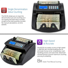 Bill Value Counter & Counterfeit Detector - Money Cash Currency Machine (Nc20I)