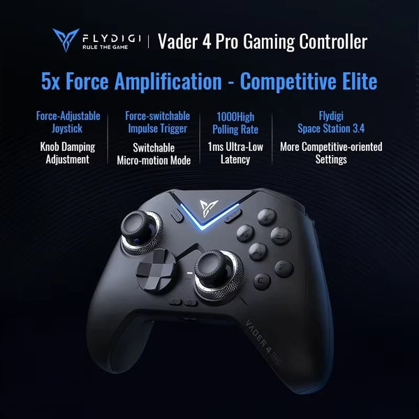 Vader 4 Pro Game Handle Wireless Gamepad Gaming Controllers with Hall Rocker for Pc/Switch/Mobile/Tv