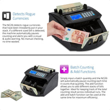 Bill Value Counter & Counterfeit Detector - Money Cash Currency Machine (Nc20I)