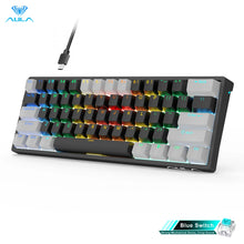 RGB 60 Percent Wired Gaming Mechanical Keyboard Mini Compact USB Hot-Swappable Keyboards with Brown Switches for PC Laptop