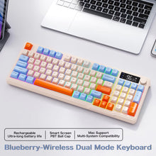 M96 Bluetooth Keyboard Wireless  Screen Gaming Keyboard,Electronic Screen, Multi-Device Connection,Ergonomics Gaming