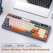 M96 Bluetooth Keyboard Wireless  Screen Gaming Keyboard,Electronic Screen, Multi-Device Connection,Ergonomics Gaming