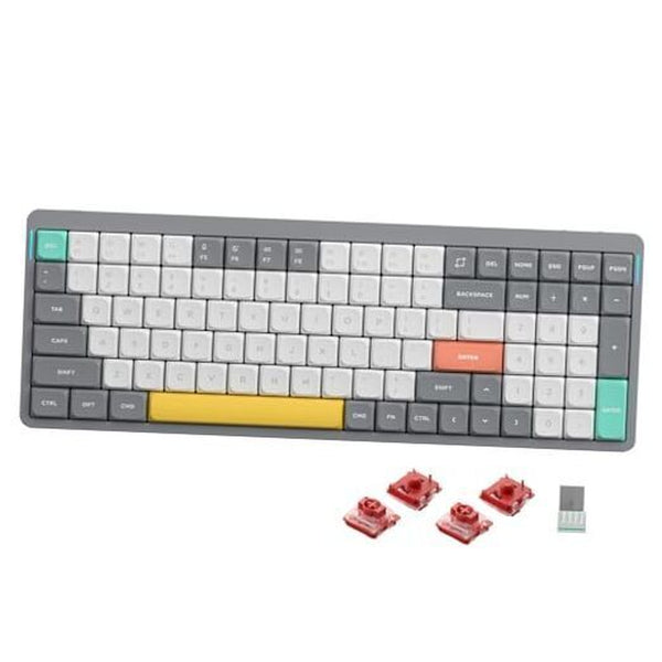 Air96 V2 Wireless Mechanical Keyboard,100 Keys Gateron Cowberrry Switch Grey