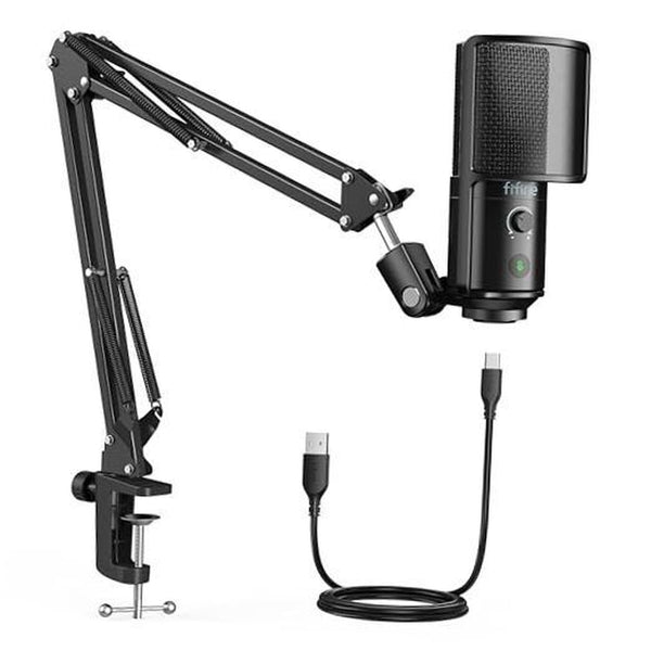 USB Podcast Microphone, PC Computer Condenser Microphone Plug & Play Mic Kit