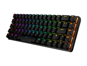 ROG Falchion NX Gaming Keyboard - Wired/Wireless Connectivity - RF - 2.40 Ghz - USB 2.0 Interface - RGB LED - 68 Key - PC - Mechanical Keyswitch - Black