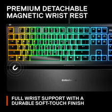 Apex 3 RGB Gaming Keyboard – 10-Zone RGB Illumination – IP32 Water Resistant – Premium Magnetic Wrist Rest (Whisper Quiet Gaming Switch)