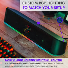 Bluetooth Stereo Sound Bar with RGB LED & USB Powered Speakers