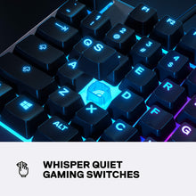 Apex 3 RGB Gaming Keyboard – 10-Zone RGB Illumination – IP32 Water Resistant – Premium Magnetic Wrist Rest (Whisper Quiet Gaming Switch)