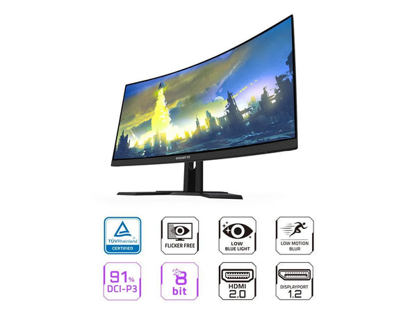 - G27FC Advanced - 27" VA Curved Gaming Monitor - FHD 1920X1080 - 165Hz/Oc 170Hz - 1Ms MPRT - AMD Freesync Premium - HDMI, DP, USB-A - Height Adjustable - Black