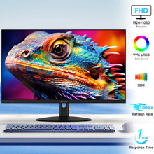 27 Inch Monitor - 1080P, VA Panel, Full HD, Frameless, 100Hz, Freesync, Built-In Speakers,For Working and Gaming, Low Blue Light, Flicker Free, HDMI, VESA Mountable, Tilt -Black