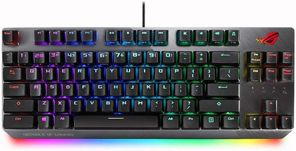 RGB Mechanical Gaming Keyboard - ROG Strix Scope TKL | Cherry MX Brown Switches | 2X Wider Ctrl Key for FPS Precision | Gaming Keyboard for PC, Black