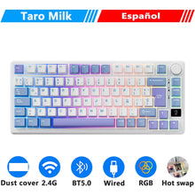 M75  ROYAL KLUDGE 2.4G Wireless/Bluetooth/Usb-C Mechanical Keyboard 81Keys RGB Hot-Swappable Gasket Gamer Keyboard with Screen