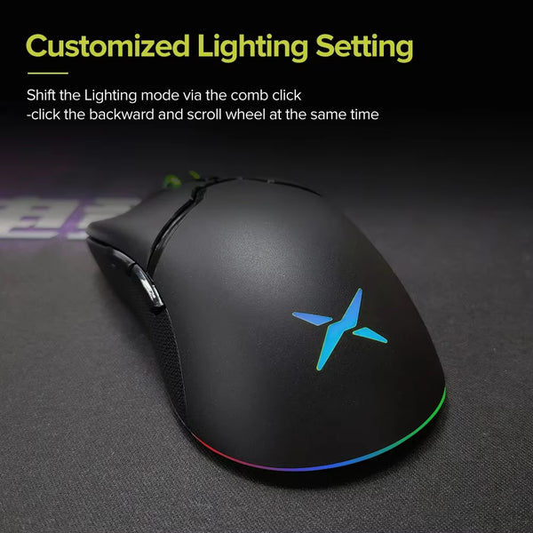 M800PRO PAW3370 RGB Optical Wireless Gaming Mouse 19000 DPI Wired Programmable Ergonomic Mice Rechargeable for Windows Mac